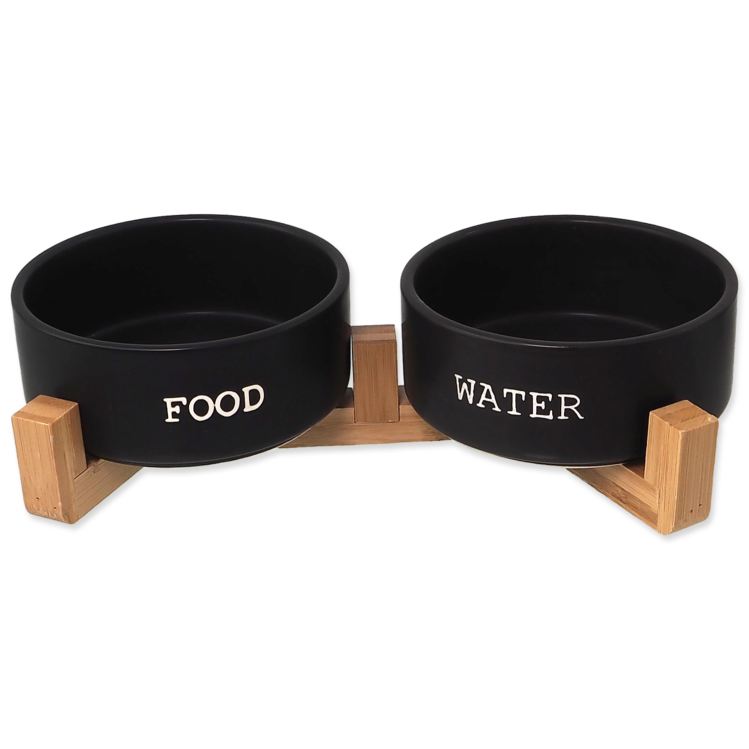 Keramické misky Dog Fantasy se stojánkem​ 850ml černé