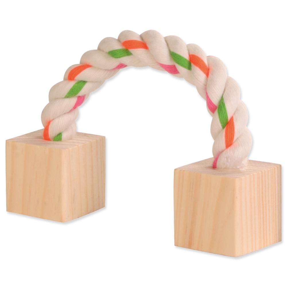 Hračka TRIXIE lano s kostkami 20 cm
