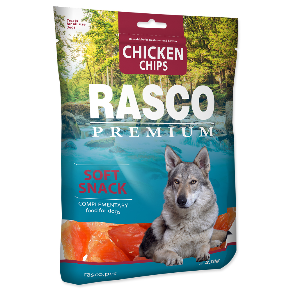 Pochoutka RASCO Premium plátky s kuřecím masem 230g