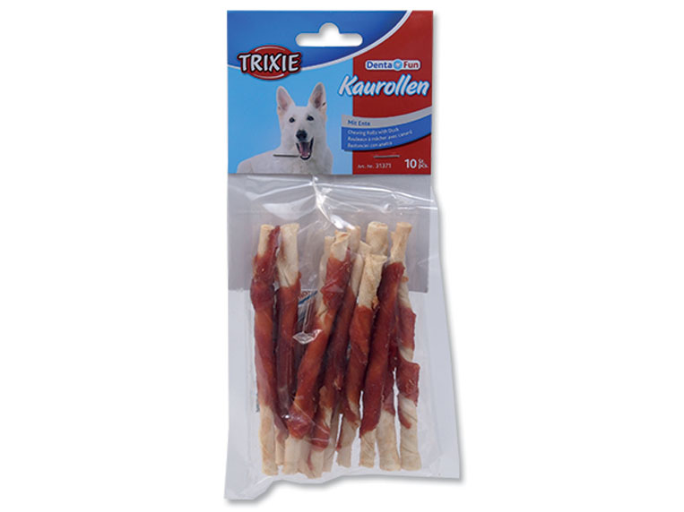 Tyčinky TRIXIE Dog Denta Fun s kachním masem 12 cm 80g