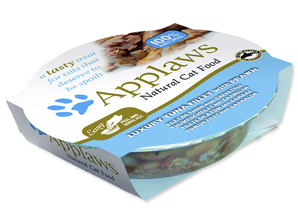 Kalíšek APPLAWS Cat Luxury Tuna Fillet with Prawn 60g