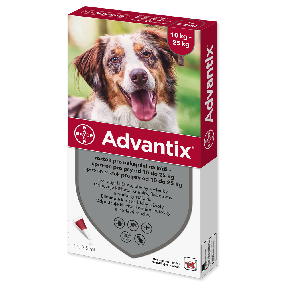 BAYER Advantix Spot-On pro psy 10-25 kg 2,5ml