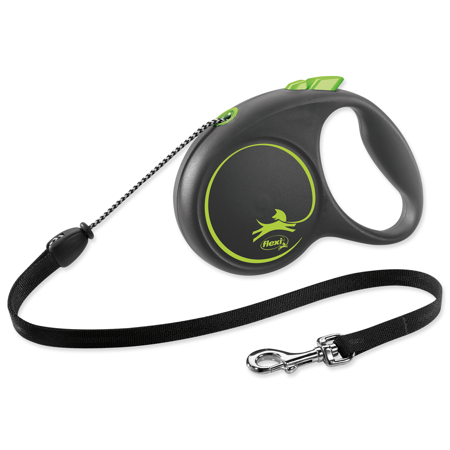 Vodítko FLEXI Black Design lanko zelené M -5 m