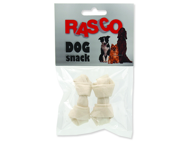 Uzle RASCO Dog buvolí bílé 6,25 cm 2ks