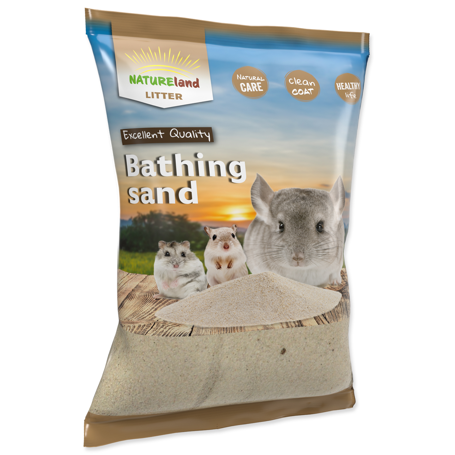 Písek NATURE LAND koupací pro činčily 3,3kg