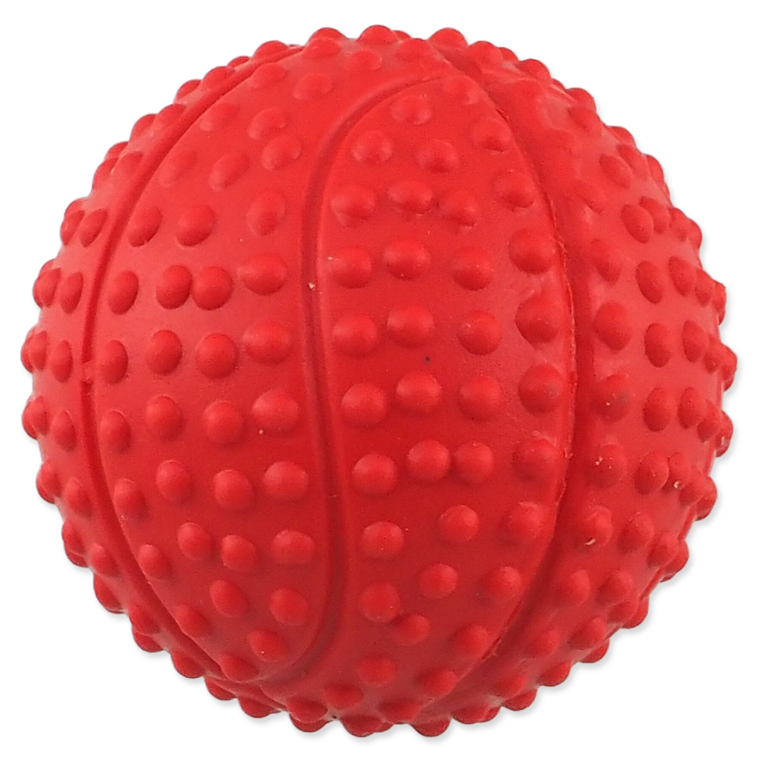 Míček DOG FANTASY basketball s bodlinami pískací mix barev 5,5cm