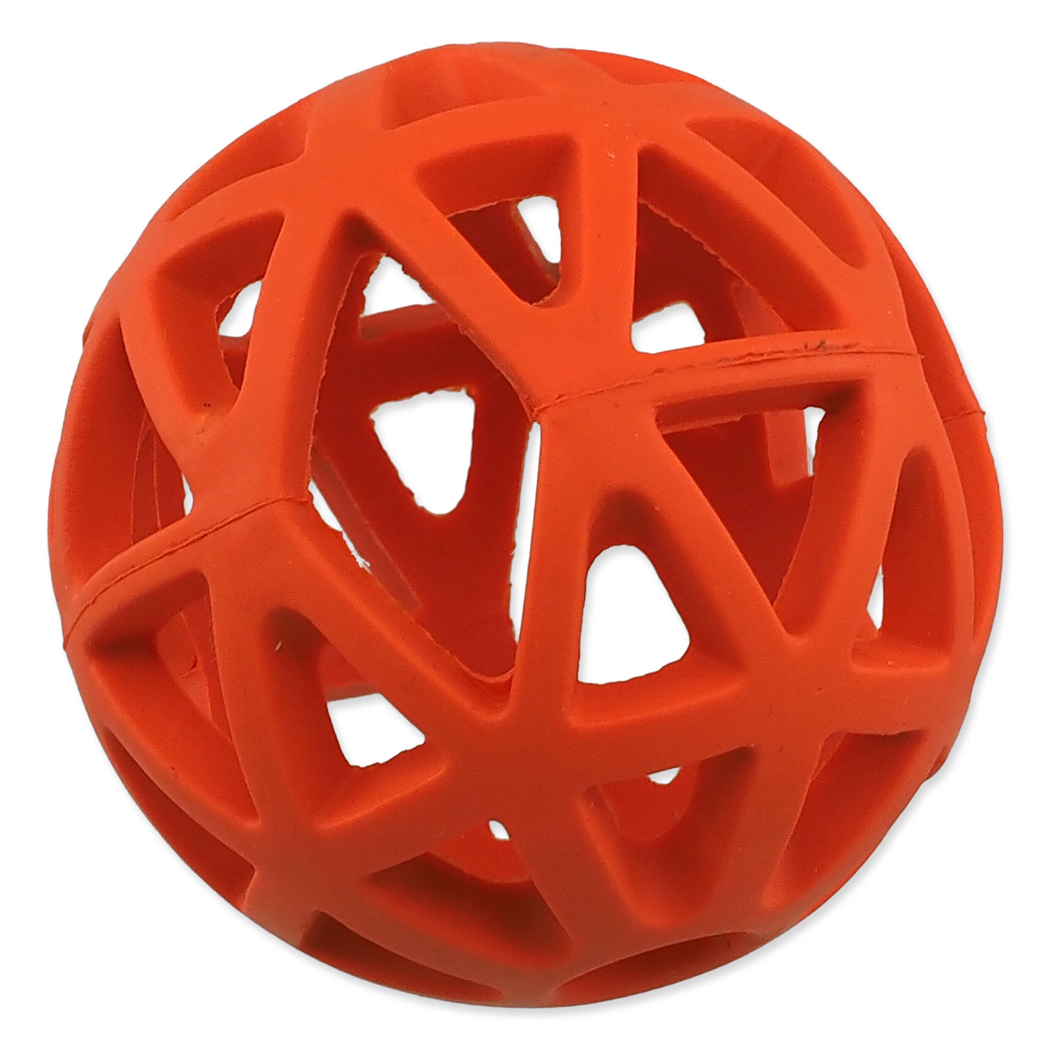 Míček DOG FANTASY děrovaný oranžový 12,5cm