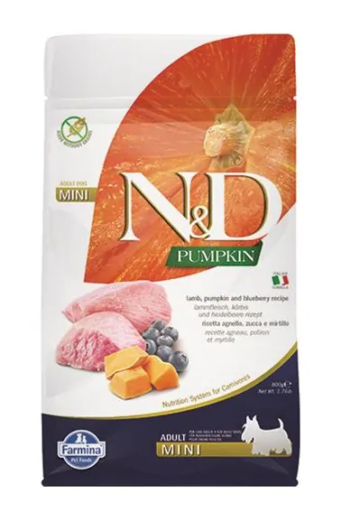 N&D Pumpkin Dog Lamb&Blueberry Adult Mini 800g