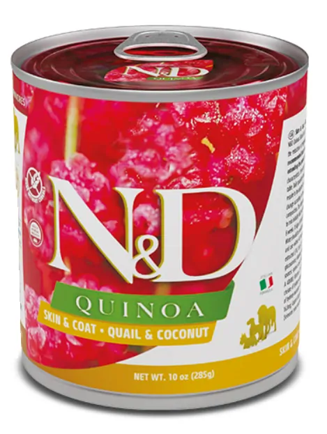 Konzerva N&D Quinoa Dog Skin&Coat Quail 285g
