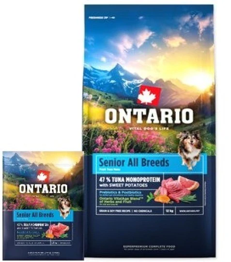 Ontario Senior All Breeds Monoprotein Tuna & Sweet Potatoes 12 kg