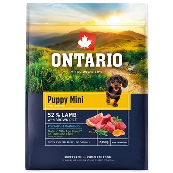 Ontario Puppy Mini Lamb & Brown Rice 2,25 kg