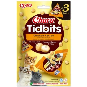 Pochoutka Churu Tidbits kuře 3x12g