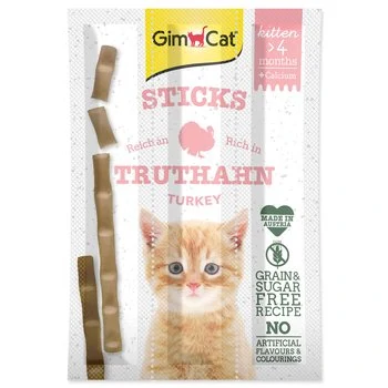 Pochoutka GimCatKitten krůta a vápník, tyčinky 3ks