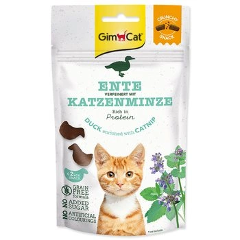 Pochoutka GimCat Crunchy Snacks kachna a šanta 50g
