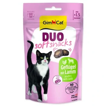 Pochoutka GimCat Duo Soft drůbež a jehněčí 50g