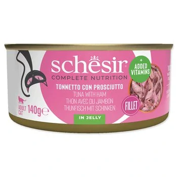 Konzerva SCHESIR Cat tuňák + šunka 140g
