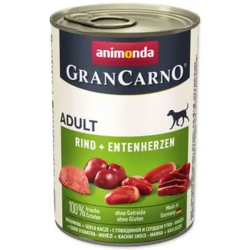 Konzerva ANIMONDA Gran Carno hovězí + kachní srdce 400g