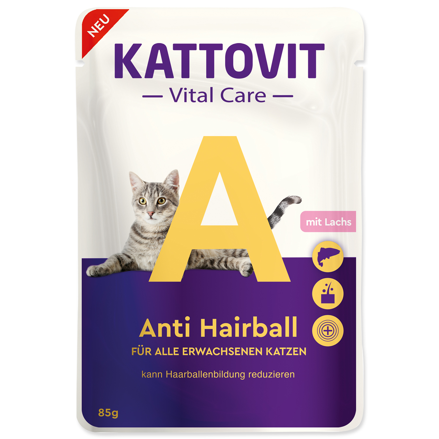Kattovit Cat Vital Care Anti Hairball losos 85 g