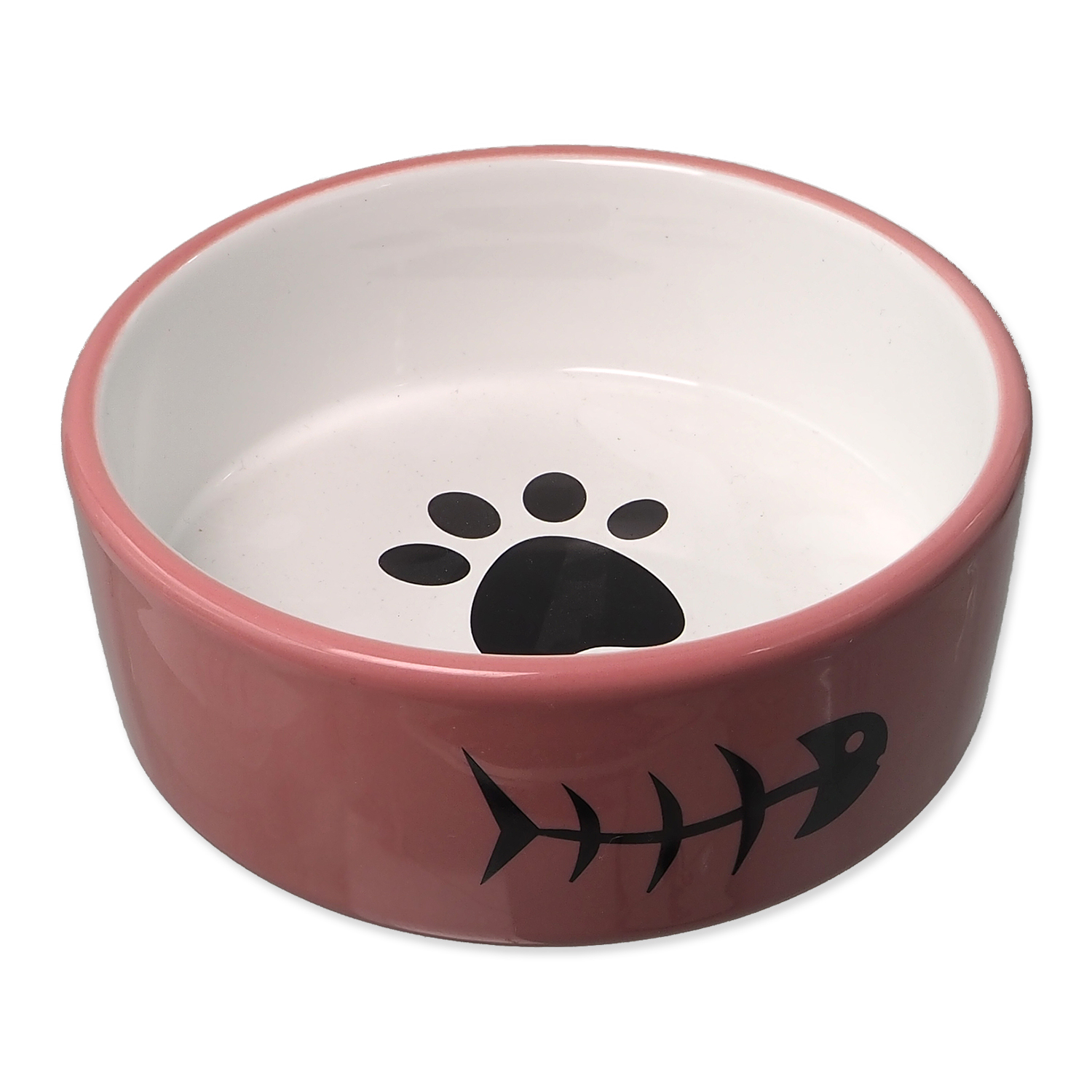 Miska MAGIC CAT keramická růžová/bílá 12,5 x 4,5 cm 350ml