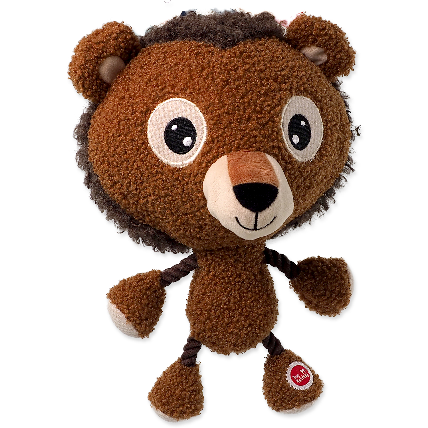 Hračka DOG FANTASY Big head lev plyšový pískací 30cm