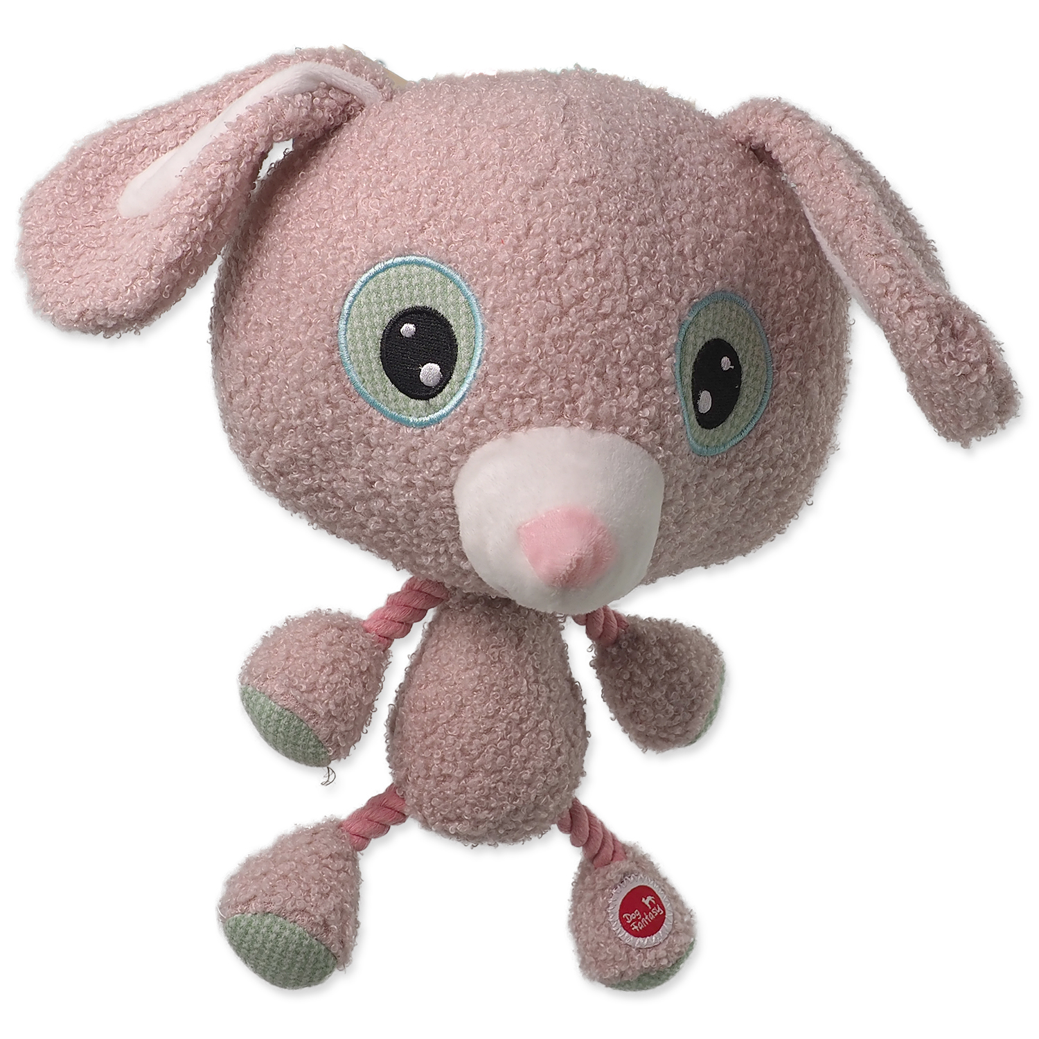  Hračka DOG FANTASY Big head králík plyšový pískací 30cm