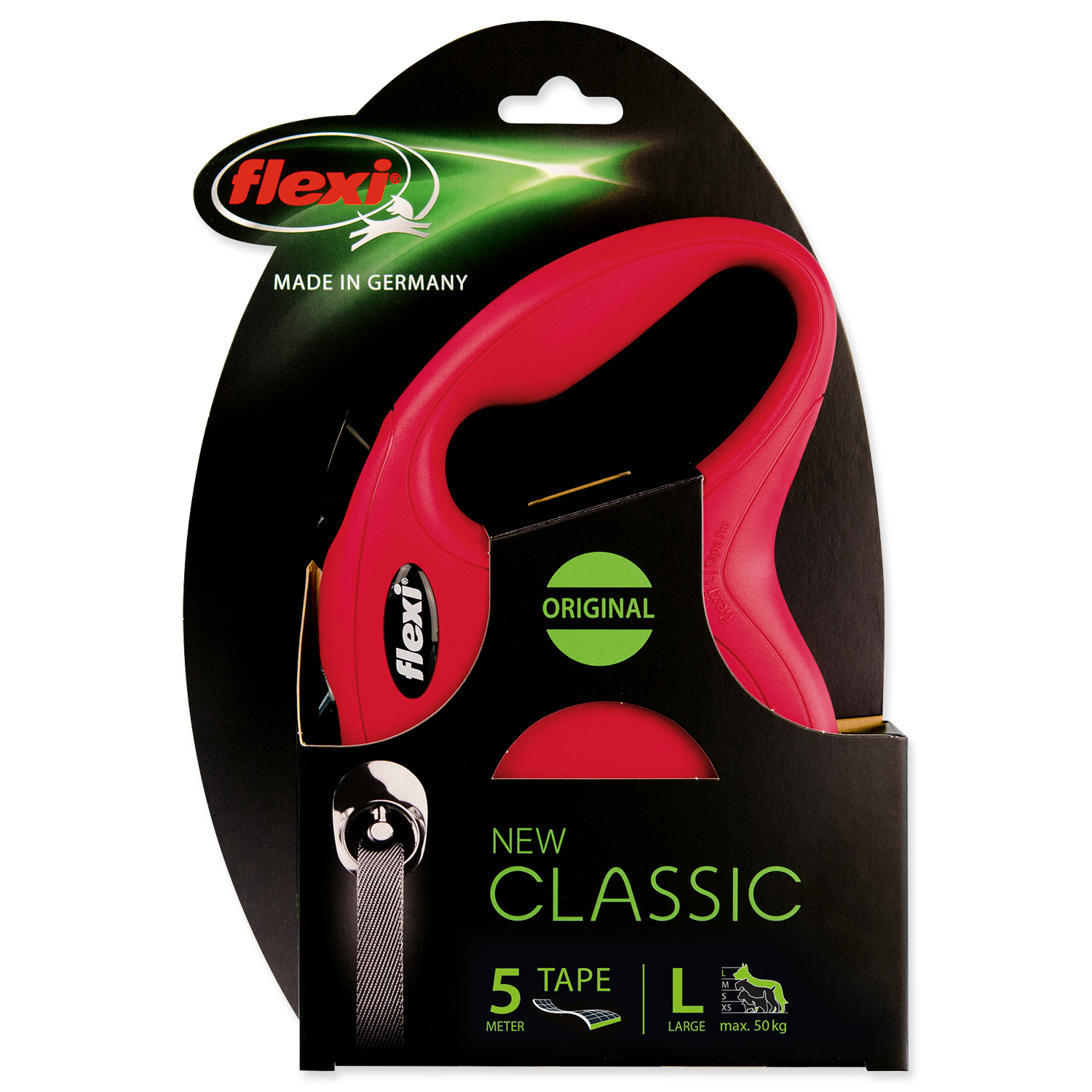 Vodítko FLEXI Classic New páska červené L - 5 m