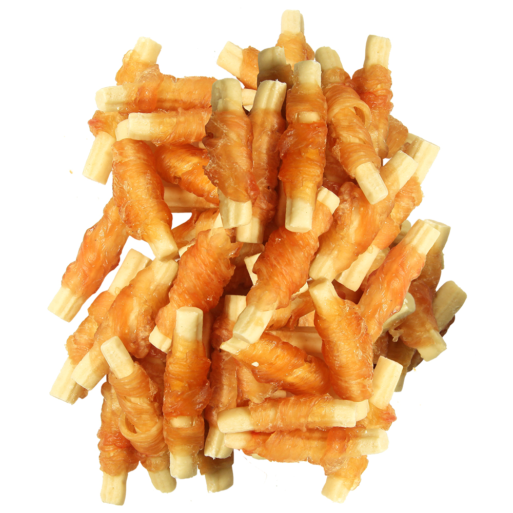 Pochoutka RASCO Premium proužky sýru obalené kuřecím masem 230g