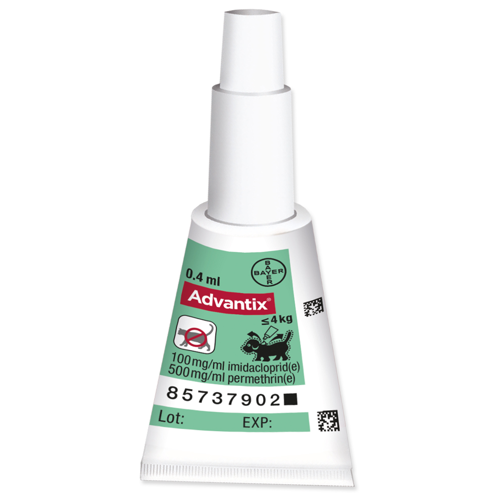 BAYER Advantix Spot-On pro psy do 4 kg 0,4ml