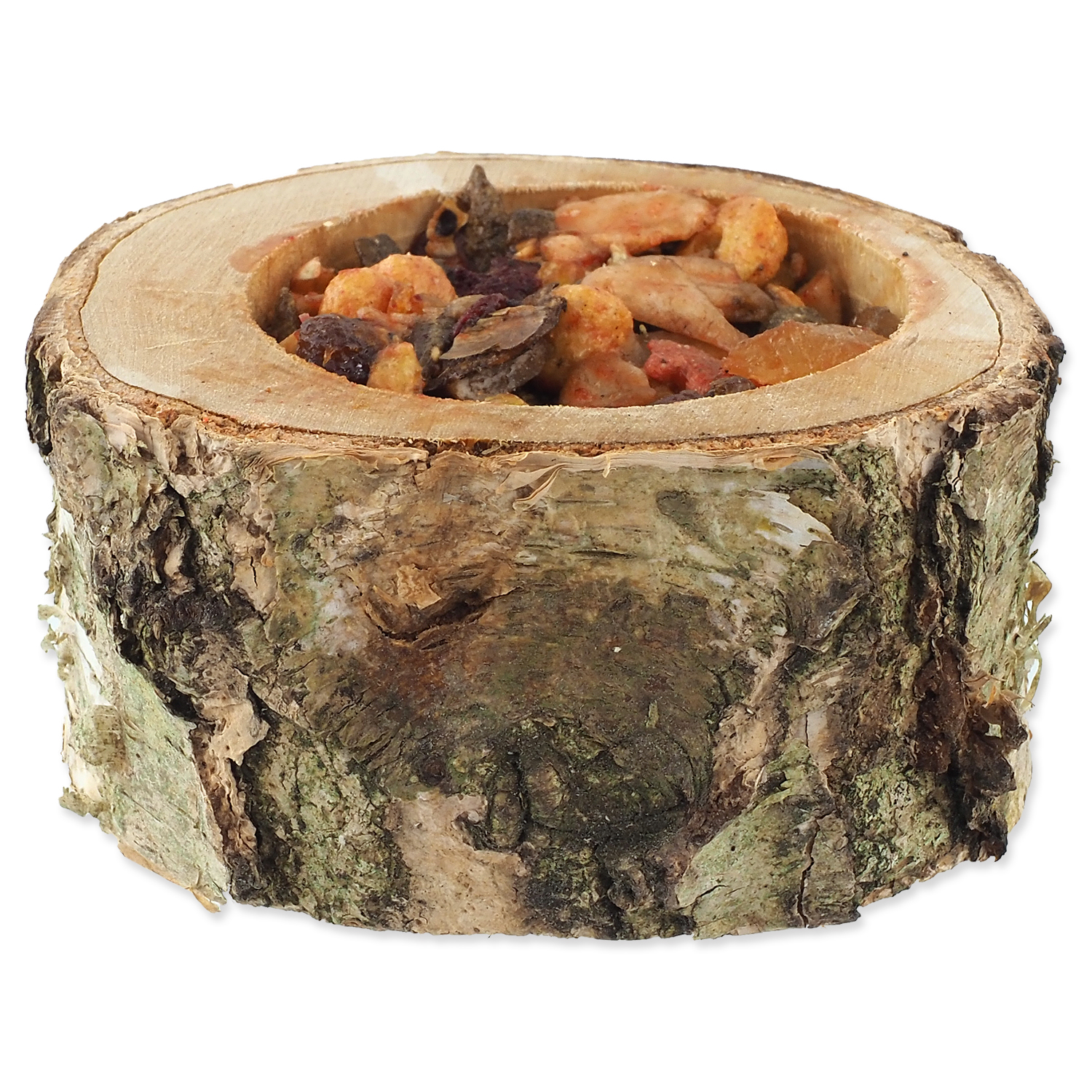 Miska NATURE LAND Nibble plněná ovocem dřevěná 120g