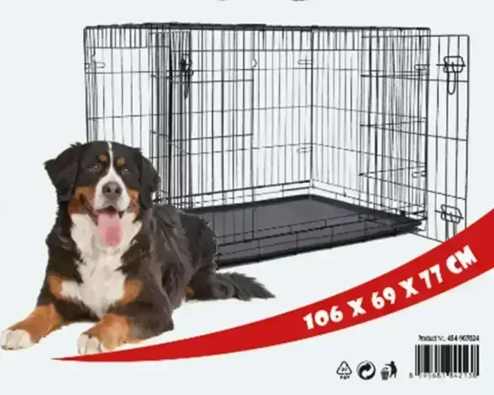 Klec DOG FANTASY skládací černá XL - 2x dveře