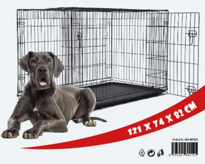 Klec DOG FANTASY skládací černá XXL - 2x dveře