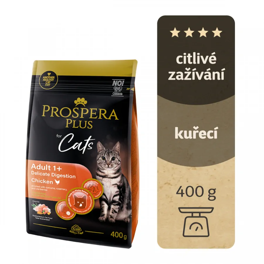 Krmivo Prospera Plus Adult 1+ Chicken Delicate Digestion 0,4kg