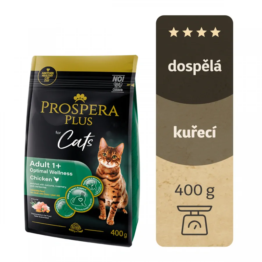 Krmivo Prospera Plus Adult 1+ Chicken Optimal Wellness 0,4kg