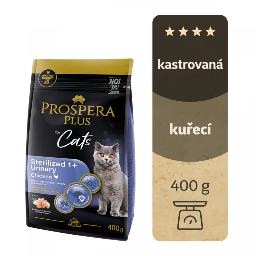 Krmivo Prospera Plus Sterilized 1+ Chicken Urinary 0,4kg