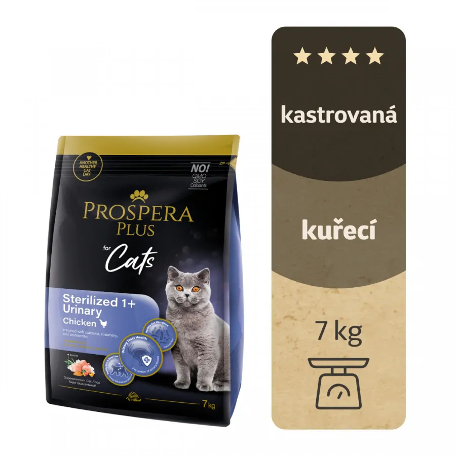 Krmivo Prospera Plus Sterilized 1+ Chicken Urinary 7kg