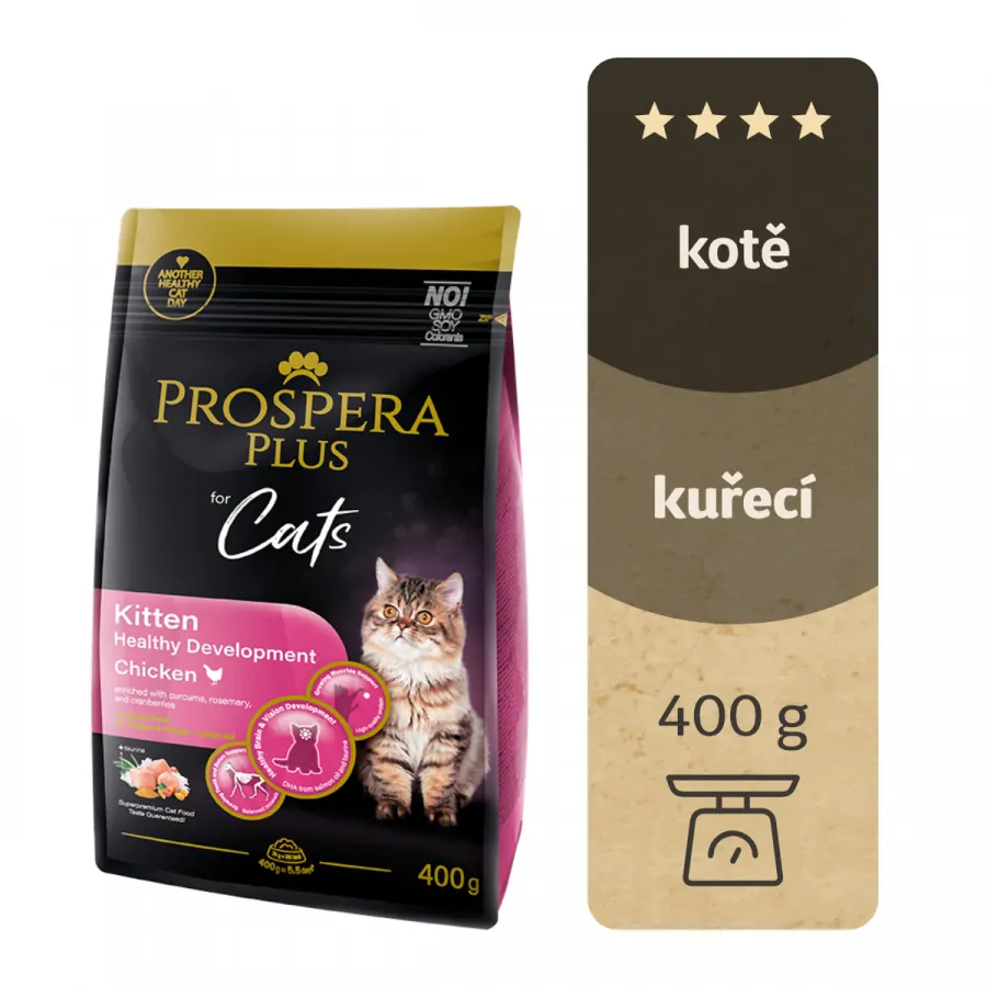 Krmivo Prospera Plus Kitten Chicken Healthy Development 0,4kg
