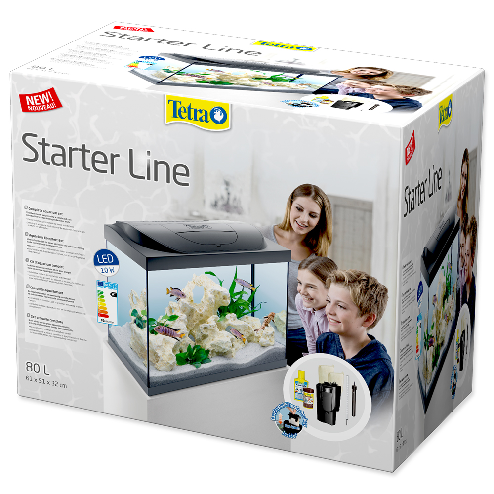 Akvárium set TETRA Starter Line LED 80 l, 62,5*34*53,5 cm POUZE OSOBNÍ ODBĚR