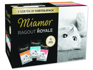 Kapsičky MIAMOR Ragout Royale krůta, losos, telecí v želé multipack 1200g
