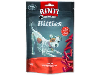 Pochoutka RINTI Extra Bitties kuře + rajče + dýně 100g
