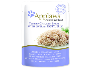 Kapsička APPLAWS Cat Pouch Chicken with Liver in Jelly 70g