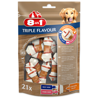 Kosti žvýkací 8in1 Triple Flavour XS 21ks