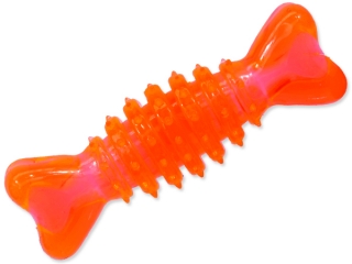Hračka DOG FANTASY kost gumová oranžová 12 cm