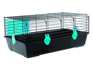 Klec SMALL ANIMALS Matěj černá s modrou výbavou 