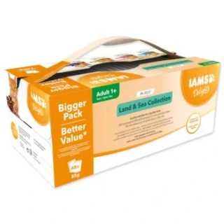 Kapsičky IAMS Cat výběr z mořských a suchozemských mas v želé multipack 4080g