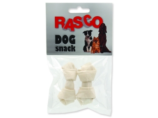 Uzle RASCO Dog buvolí bílé 6,25 cm 2ks