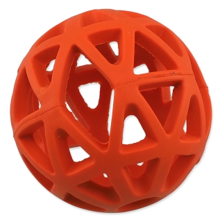 Míček DOG FANTASY děrovaný oranžový 12,5cm