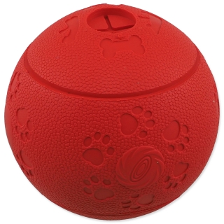 Míček DOG FANTASY na pamlsky červený 11cm