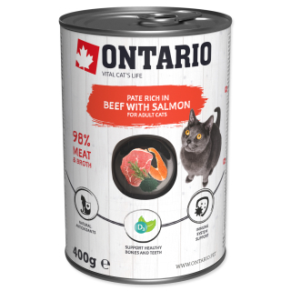 Konzerva ONTARIO Beef with Salmon flavoured with Spirulina 400g