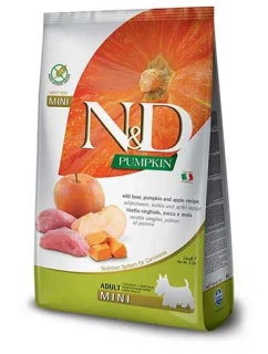 N&D GF Pumpkin DOG Adult Mini Boar & Apple 800g