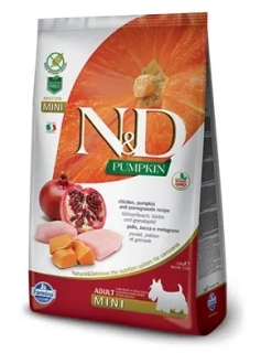 N&D GF Pumpkin DOG Adult Mini Chicken & Pomegranat 2,5kg